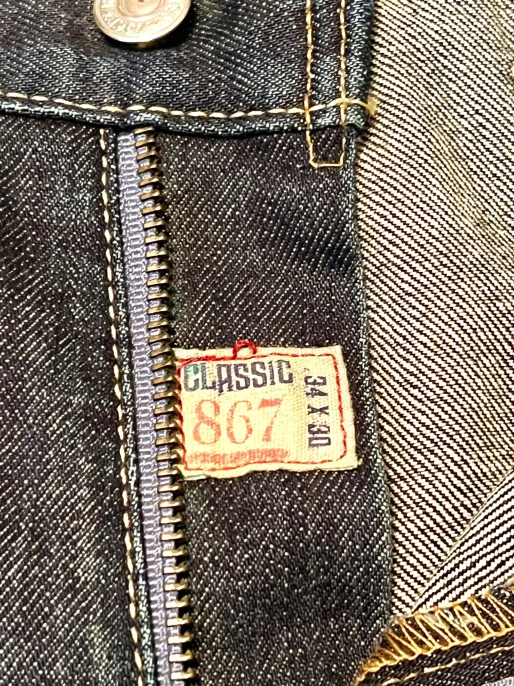 Polo Ralph Lauren Classic Fit 867 Men's Dark Indigo 100% Cotton Jeans-Size 34x30